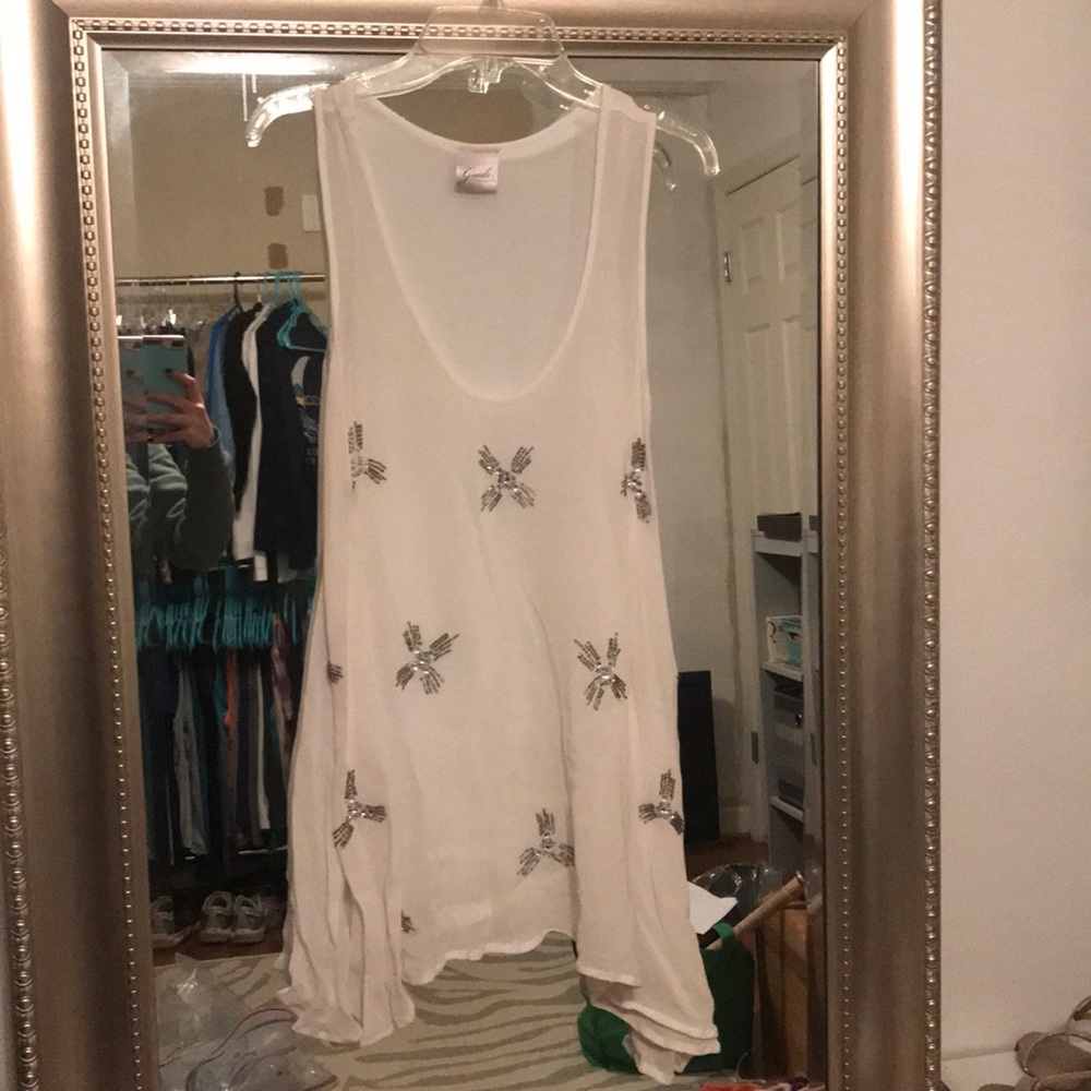 Sheer white top